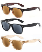 LADEESSE 3 Pack Reading Sunglasses for Women, UV400 Sun Readers Glasses Spring Hinge Outdoor Sunglasses-200(Not bifocal)