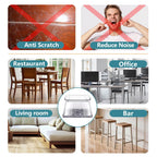 24 Pcs Chair Leg Floor Protectors Rectangle, Silicone Felt Furniture Leg Pads Caps Covers for Hardwood Floors, Fit L:1-1/8" to 1-1/2", W:3/4" to 1"
