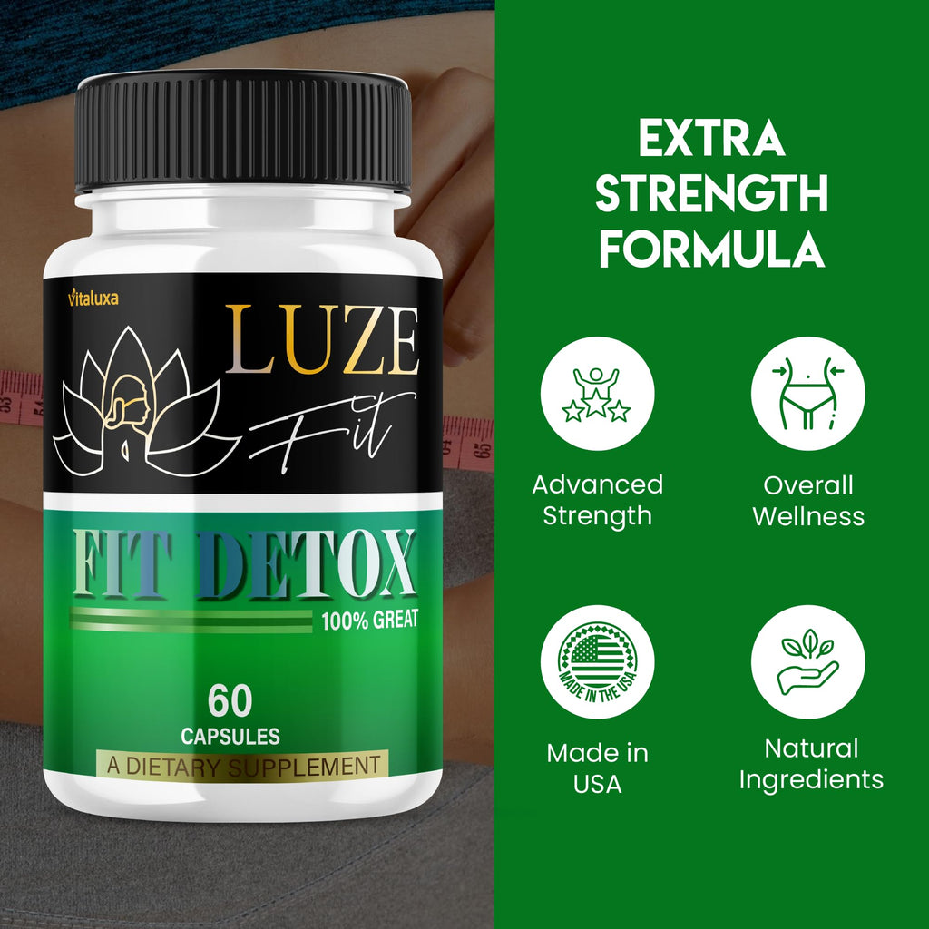 Luze Fit Detox Capsules, LuzeFit Detox Kit & Cleanse Formula Capsulas, All-Natural Premium Ingredients for Overall Health & Wellness Supplement, Loss Support Intensity Pastillas Pills (60 Capsules)