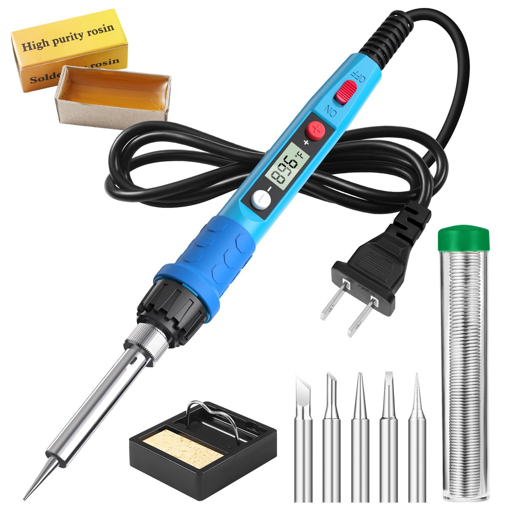 Soldering Iron Kit, 80W 110V Upgraded Digital Electric Soldering Kit with LCD Display, 39-in-1 Adjustable Temperature Welding Tool for DIY Appliance
