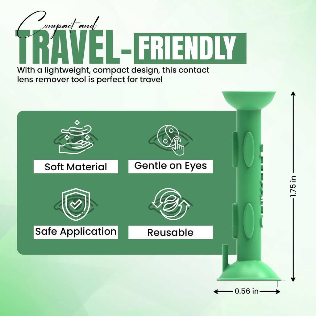 OptiWand Trial Pack Soft Contact Lens Removal & Insertion Tools - Silicone Rubber Soft Lens Applicator & Remover Device with Pincher End & Finger Grips - Safe & Easy on Eyes, Travel Size