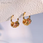Milan Chiva Small Hoop Huggie Dangle Earrings for Women