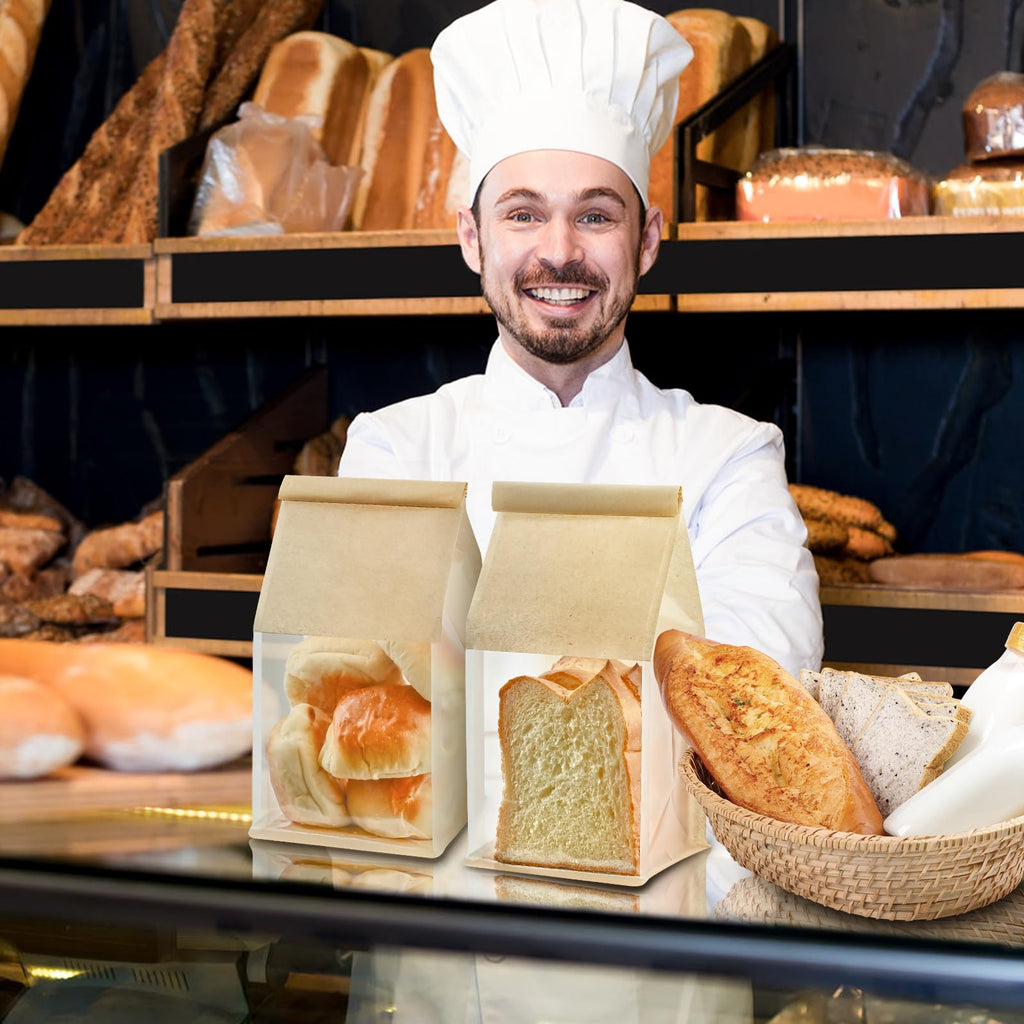 Ohuimrt Bread Bags For Homemade Breads, 100 PCS, 11 x 5.1 x 3.9 Inches