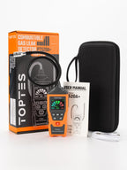 PT520A+ Rechargeable Gas Leak Detector, Natural Gas Detector with 17-inch Probe, Checking Combustible Leaks Like Propane, Methane, Butane for Home, HVAC and RV - Orange