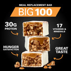 MET-Rx Big 100 Colossal Protein Bars,Vanilla Caramel Churro Meal Replacement Bars,Brown,9 Count (Pack of 4)