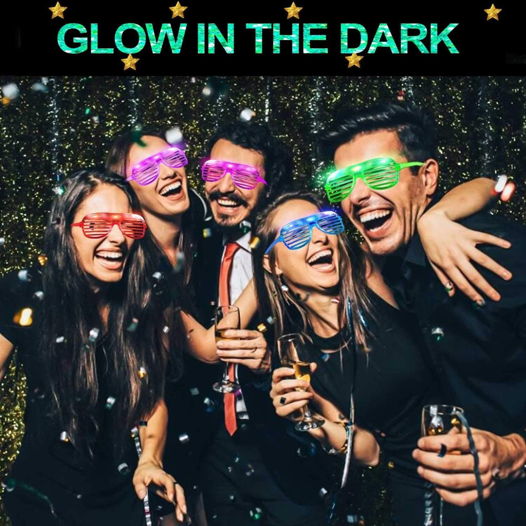 TURNMEON 20 Pack LED Glasses Halloween Party Favors 6 Colors Light Up