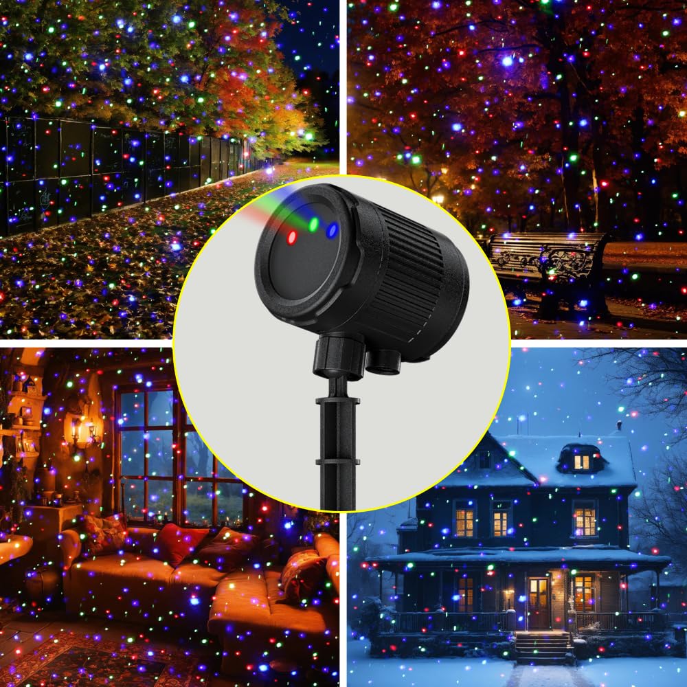 Laser Christmas Projector Lights Outdoor, Firefly Light Show for Trees