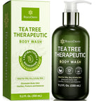 Roycederm Tea Tree Therapeutic Body Wash & Soap – Antibacterial Body Wash Odor Control Cleanser for Oily, Dry & Itchy Skin – Made in USA, 11.8 fl oz