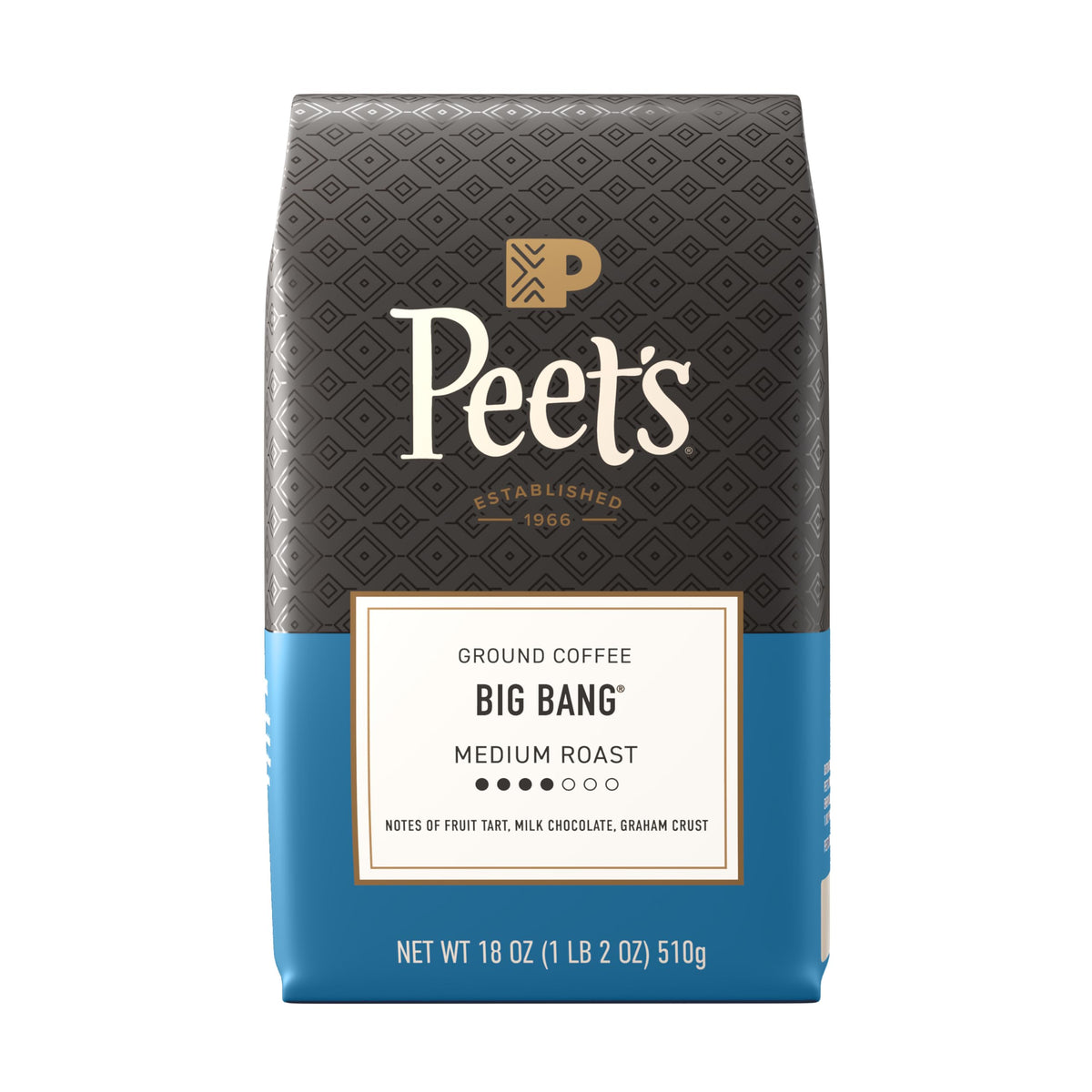 Peet's Coffee Ground Coffee Medium Roast, Big Bang, 18 Ounces