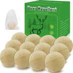 Deer Repellent, 12Pack Natural Deer Stopper Repellent, Rabbit Repellent Powerful Deer Deterrent for Outdoor Garden Plant Tree Yard, Safe for Deer and Plants