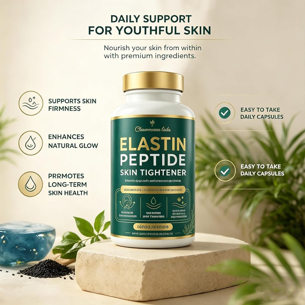 Claranova Labs Elastin Peptides, 1000mg Marine Elastin Peptide Skin Tightening Formula