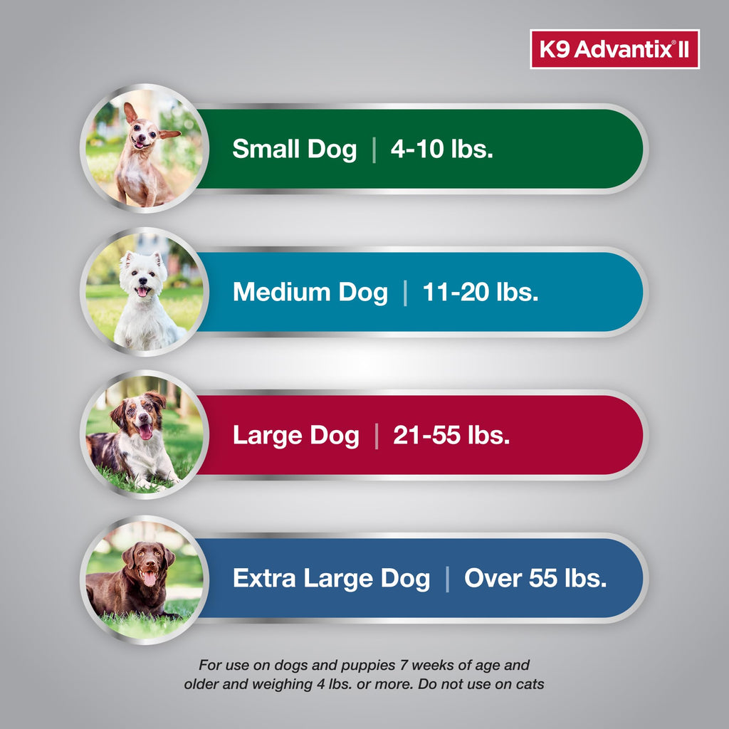 K9 Advantix II Flea & Tick Topical for Extra Large Dogs Over 55 lbs., 6ct