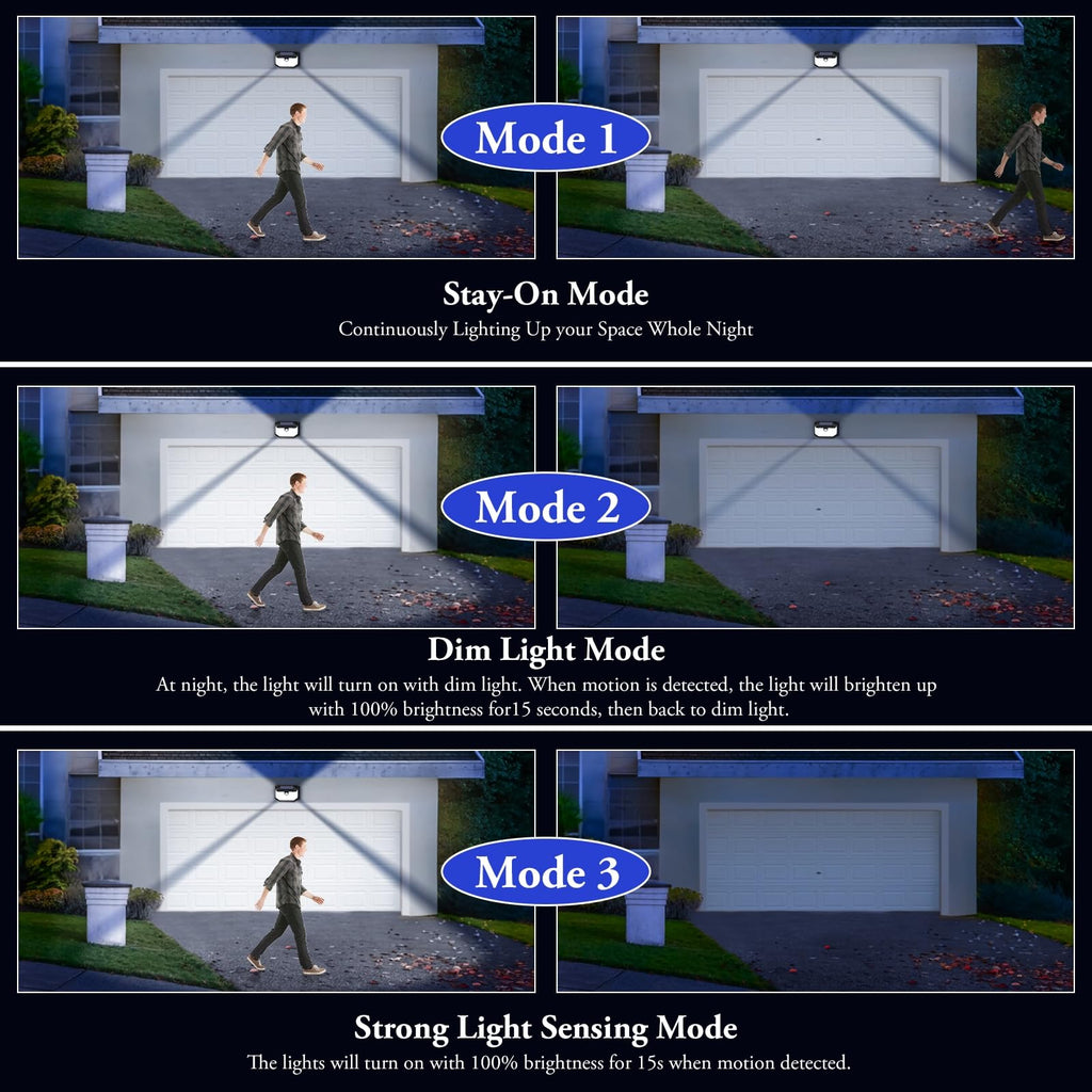 Solar Outdoor Lights, 12-Pack Super Bright 178 LEDs Motion Sensor Wall Light with 270° Wide Angle & 3 Modes, Waterproof Solar Powered Security Light for Patio Garden Garage Front Door