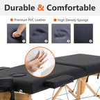 PayLessHere Massage Bed Portable Massage Table 24 inch Wide Lash Bed 2 Folding Height Adjustable Spa Table with Non-Woven Bag for Spa Footmassage Facial CareSpa Tattoo