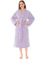 PAVILIA Premium Womens Plush Soft Robe, Sherpa Bathrobe, S/M Light Purple