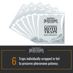 Dr. Killigan's Premium Clothing Moth Traps with Pheromones (Black, 6 Traps)