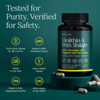 Urolithin-A Complex w Shilajit, Organic Sea Moss, Ashwagandha & Tongkat Ali, Natural Energy, Libido, Hormone Balance, and Focus for Men & Women (Made in USA - 3rd Party Tested)