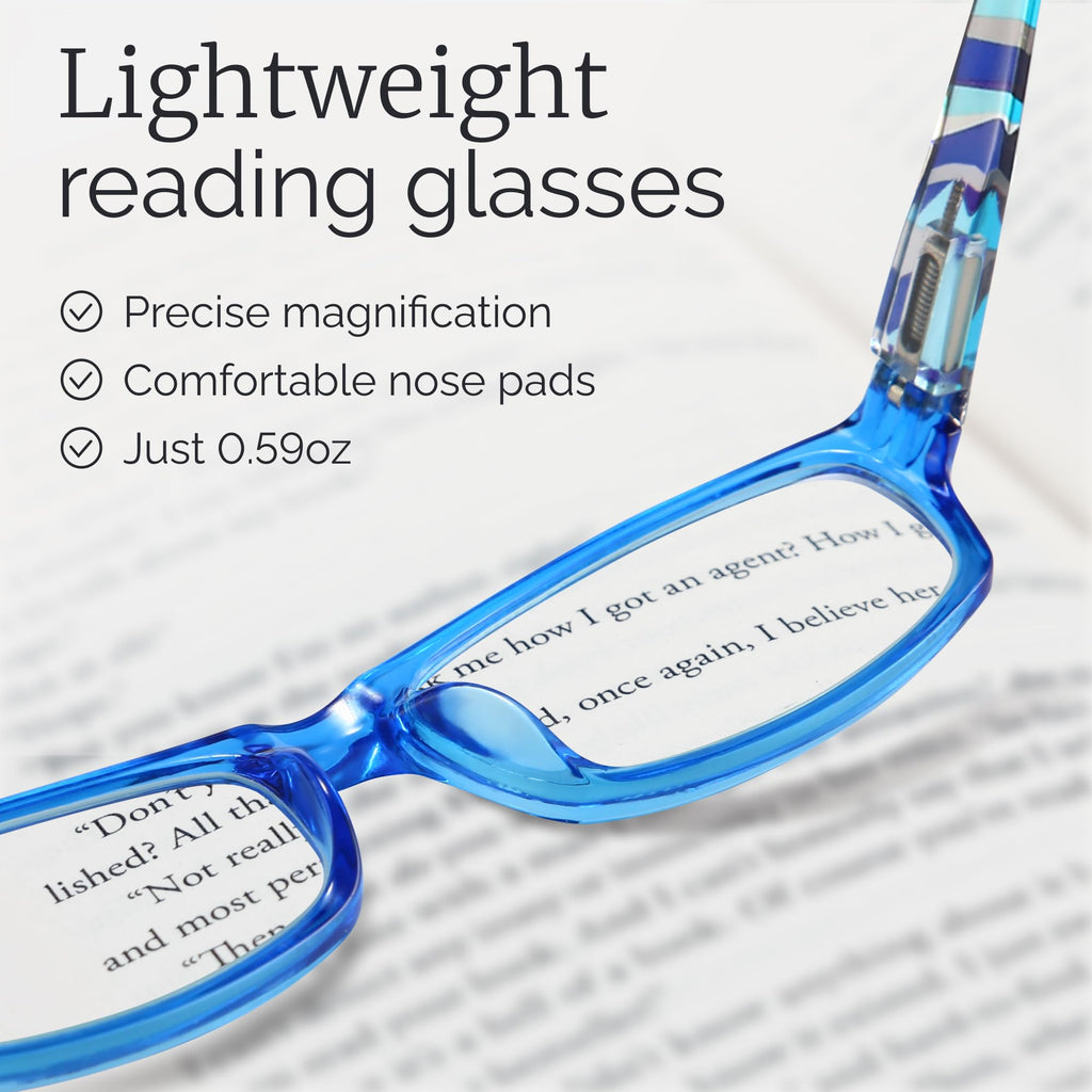 Gaoye 2.75 Reading Glasses for Women, 6 pack Fashion Readers for Women Spring Hinge Eye Glasses, Blue Light Reading Glasses