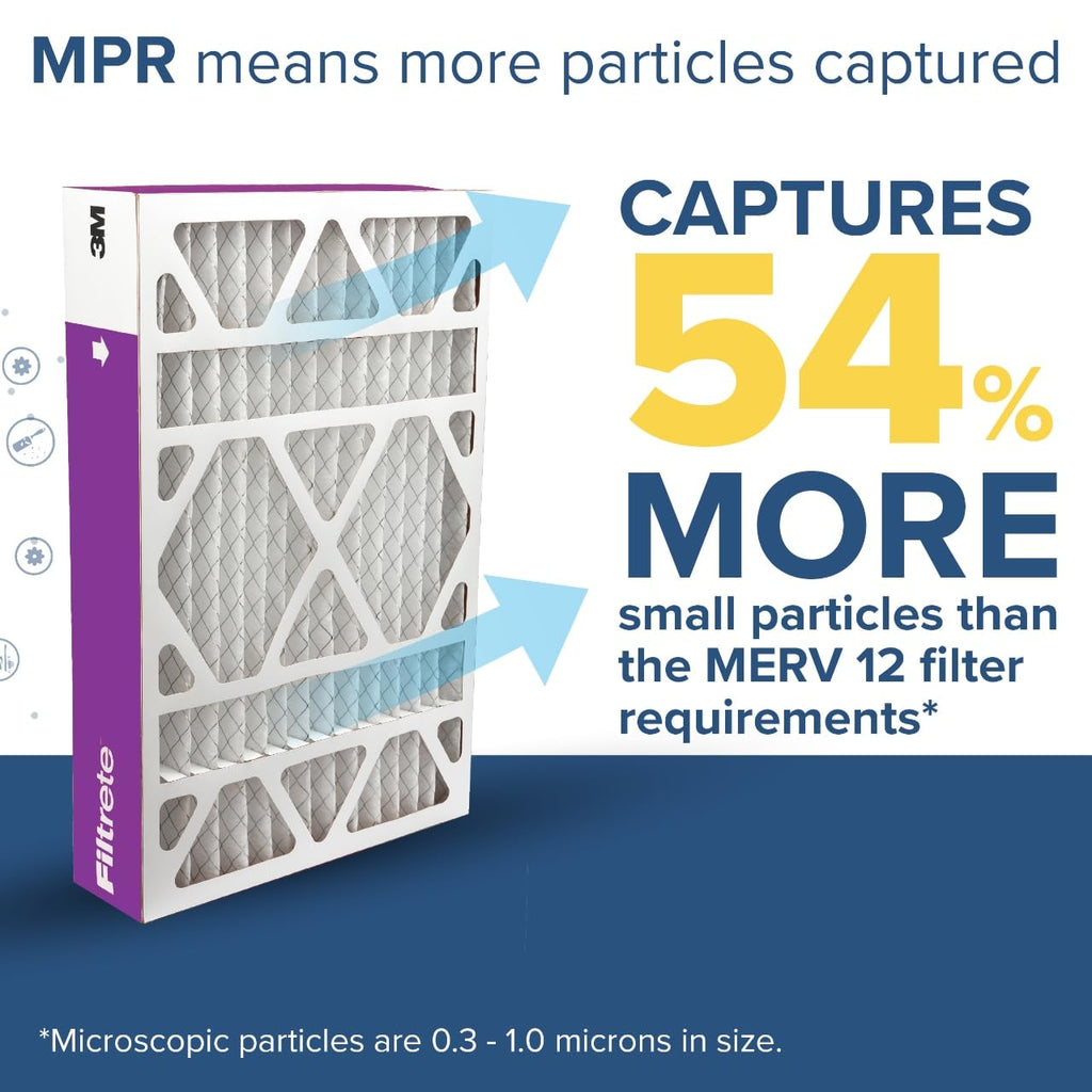 Filtrete 20x25x5 Air Filter MERV 12, MPR 1550 Certified Asthma & Allergy Friendly 1-Pack, Fits Trion AirBear, AC Furnace HVAC Filters, Pleated Electrostatic (Actual Size 19.56 x 24.13 x 4.75 in)