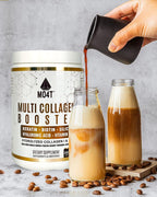 MO4T Multi Collagen Booster Powder – Extra Strength Collagen Supplement with Added Keratin, Biotin, Hyaluronic Acid, Vitamin C & Silica – Complete Doses of Extra Nutrients for Hair Nail & Skin–