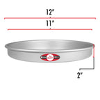 Fat Daddio's Round Cake Pan, 11 x 2 Inch, Silver