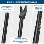 Door Security Bar, Rerishom Door Stoppers Security bar,Heavy Duty Door Lock Security Door Jammer Door Stopper for Apartment, Hotel Room,Screen Door Hardware (Dark Black, 2 Pack)