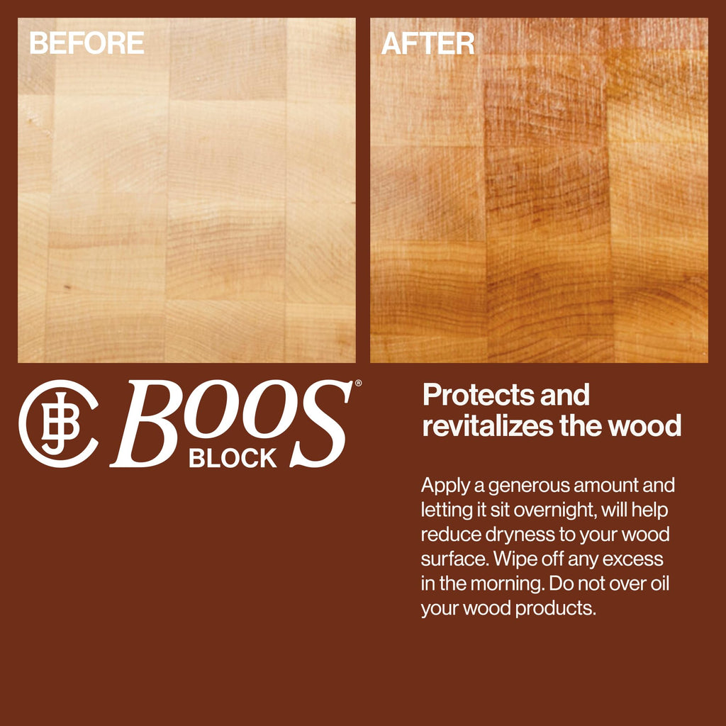 John Boos All-Natural Mystery Oil, Revitalizing Wood Conditioner, 16 oz - Food-Grade Mineral Oil for Butcher Blocks, Cutting Boards, Countertops and Wooden Culinary Utensils