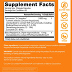 Doctor's Best Turmeric Curcumin Supplement 1000mg for Men & Women - Curcumin Caps from Turmeric Root, Black Pepper Extract (BioPerine), 95% Piperine, Joint Health Support, Non GMO - 120 Veg Capsules