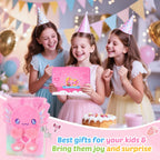 homicozy Axolotl Diary with Lock, Gift for 6 7 8 Year Old Girl, Secret Diary Journal Tie-Dye Fuzzy Notebook with 160 Pages,Cute Stationery Axolotl Gift for Girls