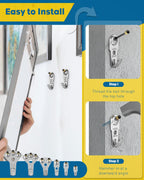 Uniclife 152 Pcs Picture Hanging Kit, 10 lb, 20 lb, 30 lb, 50 lb, 75 lb, 100 lb Heavy Duty Picture Hangers for Drywall & Wood, Picture Hanging Hooks, Frame Hooks, Silver