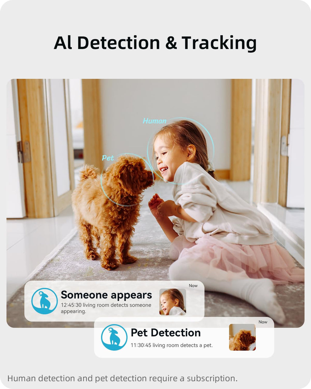 blurams Security Camera, 2K Indoor Camera 360° Pet Camera for Home Security