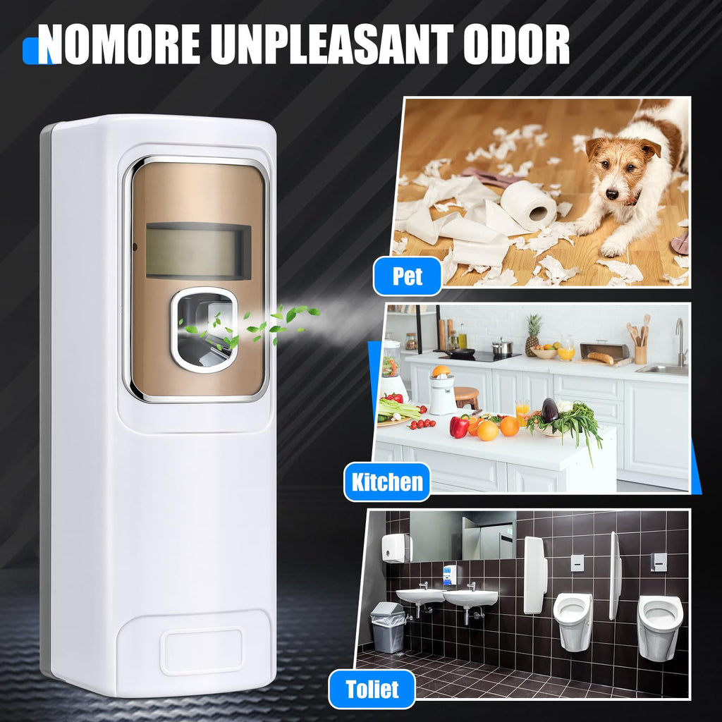 Rossesay 2 Pcs Automatic Air Freshener Spray Dispenser, White