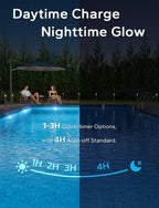 KARTOOSH Solar Pool Lights for Inground Pool - Upgraded Extendable 10000mAh Wireless Underwater LED Lights, 29 RGB Colors 4 Modes, Light Sensing with Timer, Remote Control, Waterproof Design