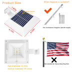 Solar Flag Pole Light, Bright White 6000k Flagpole Light Upgrade Solar Powered for 5ft 6ft Flag Pole,Waterproof Outdoor Dusk to Dawn Led Solar Lights,Outside House Garden Yard American Flags Decor