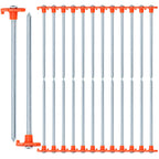 Yesland 24 Pack Tent Stake Heavy Duty, 10 Inch Non-Rust Metal Tent Pegs Ground Yard Stake Tent Spikes for Camping Patio, Garden, Canopies, Grassland, Outdoor, Hiking, Orange