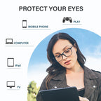 Cyxus Blue Light Blocking Glasses Men Woman Square TR90 Frame Anti Eyestrain Office Computer Gaming Study 8208