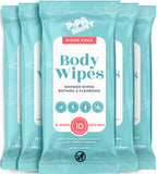 Body Wipes XL Shower Wipes Body Wipe for Adults Bathing, Traveling, Camping, Gym, Car, Elderly, Bedridden - Disposable Washcloths for Adults No Rinse 1 Box, 5 Pack (50 ct)