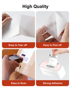Phomemo 4x6 Thermal Shipping Labels 500 PCS Fanfold Labels for Address Mail