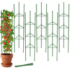 MYMULIKE 6 Pack Tomato Cages for Garden, 51in*13in Adjustable Tomatoes Plant Stakes Support Cages Trellis, Garden Trellis for Vegetable Flowers Fruits Climbing Plants- 20 Binding Wires Included