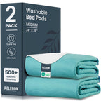 Bed Pads Washable Waterproof 34" x 36" (Pack of 2) - Incontinence Bed Pads for Adults and Kids - Heavy Absorbency Reusable Bed Pads - Chuck Pads - Waterproof Protective Pad for Bed