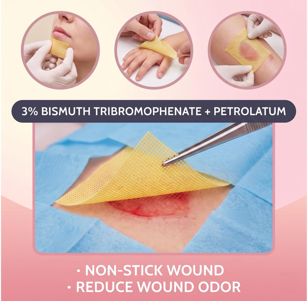 JUSORE Xeroform Petrolatum Dressing - FSA-HSA, 5"x9" Medical Non Stick
