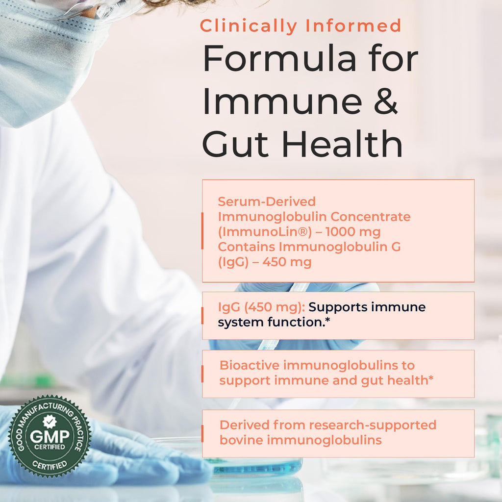 Molecular Fertility Immunoglobulin IgG Supplement for Men & Women - Dairy-Free, Bovine Colostrum Alternative - IGA IgM ImmunoLin for Immune Support, Gut Health, Reproductive Wellness - 60 Servings
