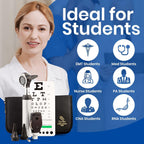 Zyrev 2 in 1 Otoscope Oph Set - Perfect for Nursing & Medical Students with Carry Case, Sight Chart & Replacement Ear Speculums