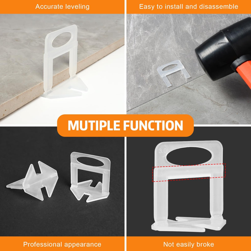 DGSL Tile Leveling System, 4500-PieceTile Spacers Clips 1/8 Inch Tile Tools, Tile Installation Tools for Professional Ceramic Tile and Stone Installation