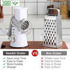 Geedel Rotary Cheese Grater Hand Crank, Cheese Shredder Vegetable Slicer