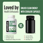 STAY ALIVE Ursolic Acid Supplement for Men & Women 300mg, 120 Pills, Rosemary Leaf Extract Powder, Non-GMO and Gluten-Free Pure Ursolic Acid Capsules