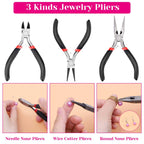 shynek 1857 Pcs Jewelry Making Supplies Kit for Adults, Jewelry Making Tools with Earring Hooks, Findings, Wires, Chains and Helping Hands for Crafts Making and Repair