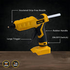 100W Cordless Hot Glue Gun Compatible with Dewalt 20V MAX Battery