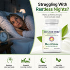Dr Clark Ornithine Dietary Supplement 500mg, 100 Gelatin Capsules, Pure Amino Acid Support for Natural Sleep Aid, Promotes Protein Metabolism, Cleansing and Detoxification, Non-GMO & Gluten Free