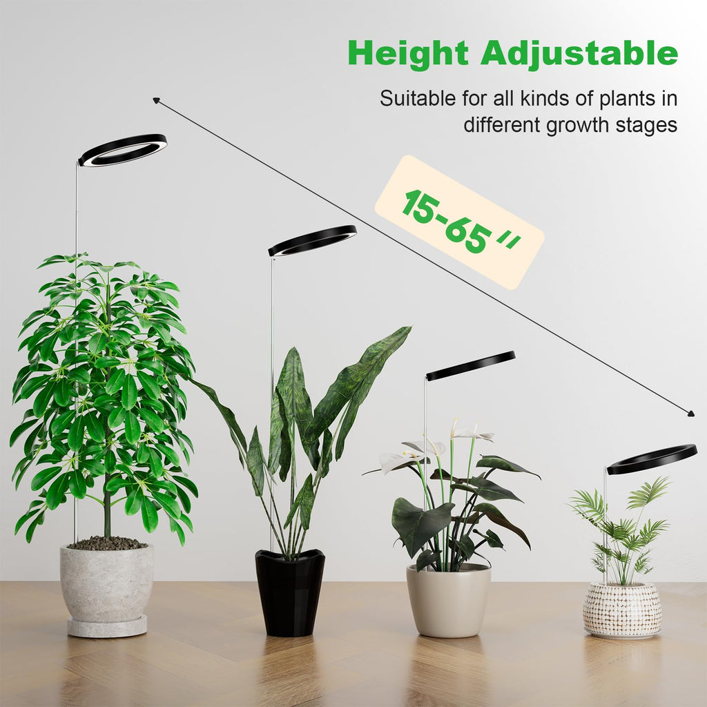 10" Grow Lights for Large Indoor Plants, Full Spectrum Indoor Plant Light